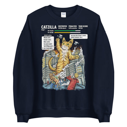 Catzilla Video Game Sweatshirt